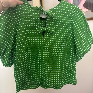 Kate Spade x Target Unworn New With Tags Blouse Women’s Green Top